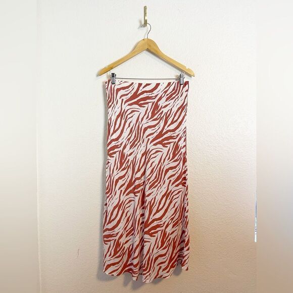 Rails Anya Zebra Print Midi Skirt - Rust Orange-Brown - Size medium - Picture 3 of 7